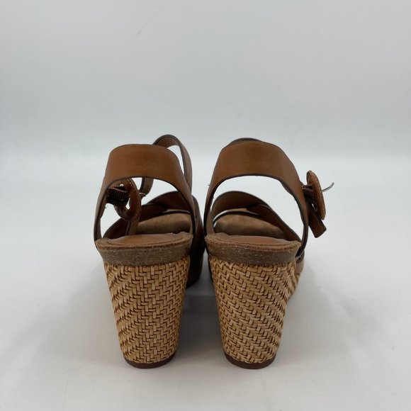 Sofft Brown Leather Platform Wedges | High Heels, Size 7.5 - Picture 5 of 7